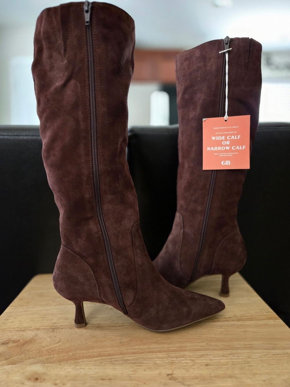 Gianni Bini It-Girl Suede Pointed Toe Tall Boots
